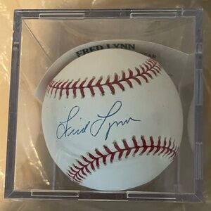 Fred Lynn Autographed/Signed Baseball TRISTAR